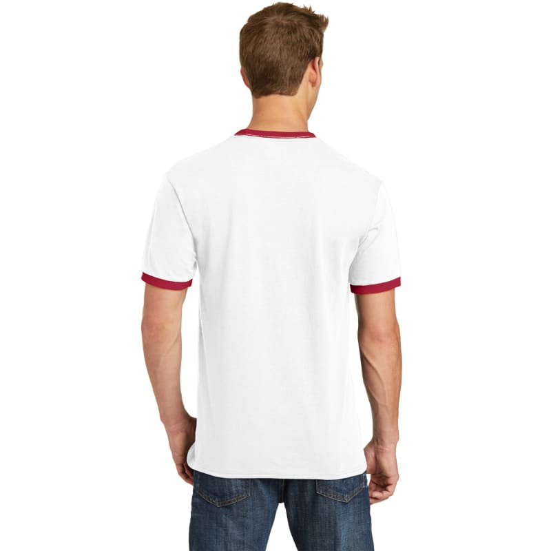 Port & Company Core Cotton Ringer Tee. 35