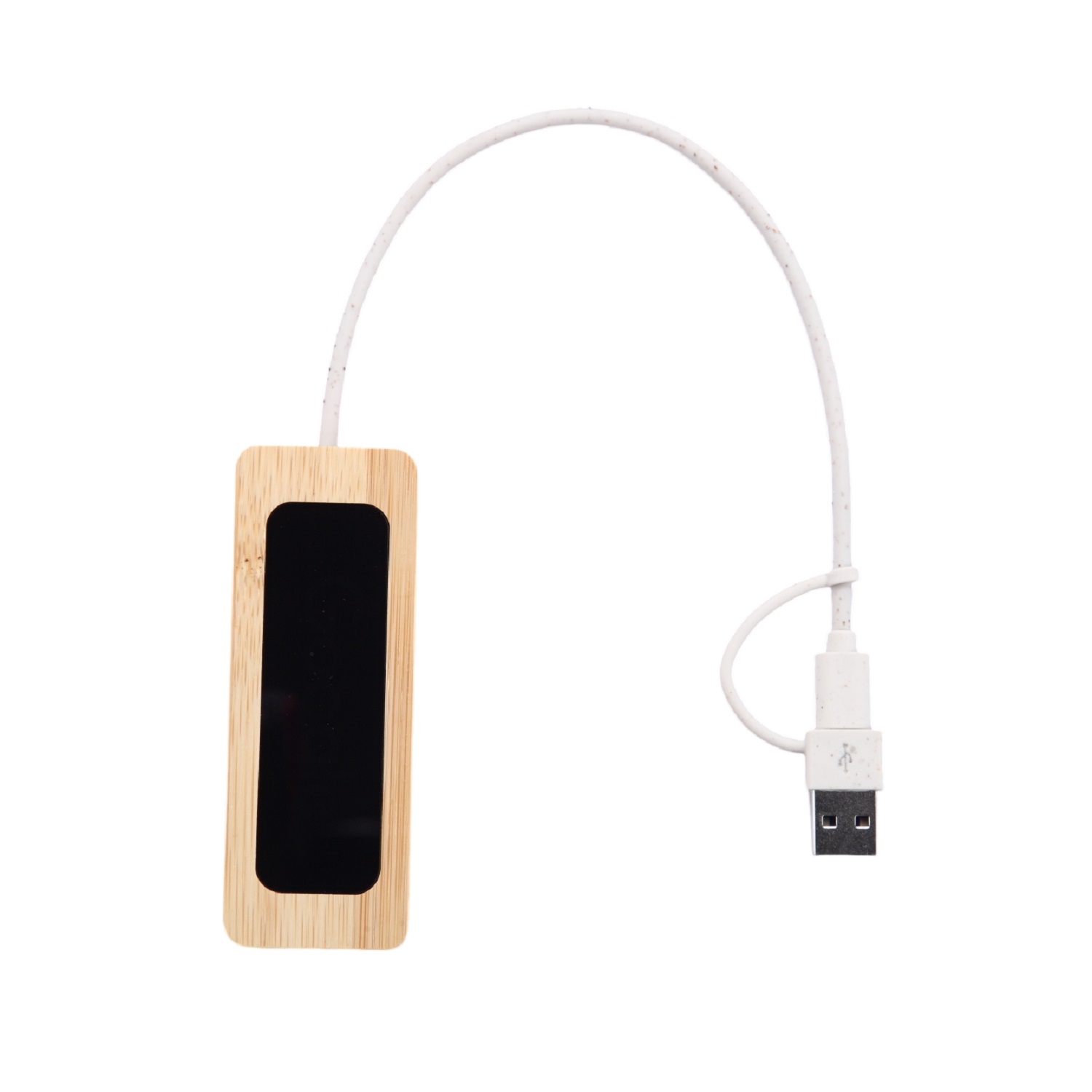 Bamboo 4 Ports LED Logo USB Hub 4