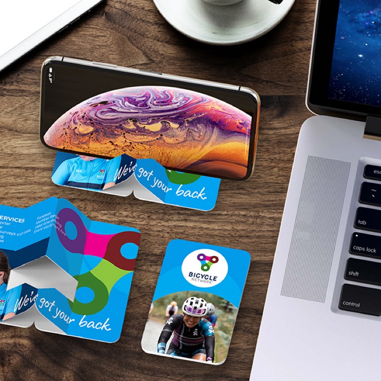 Pop-N-Fold Business Card Phone & Tablet Stand 11