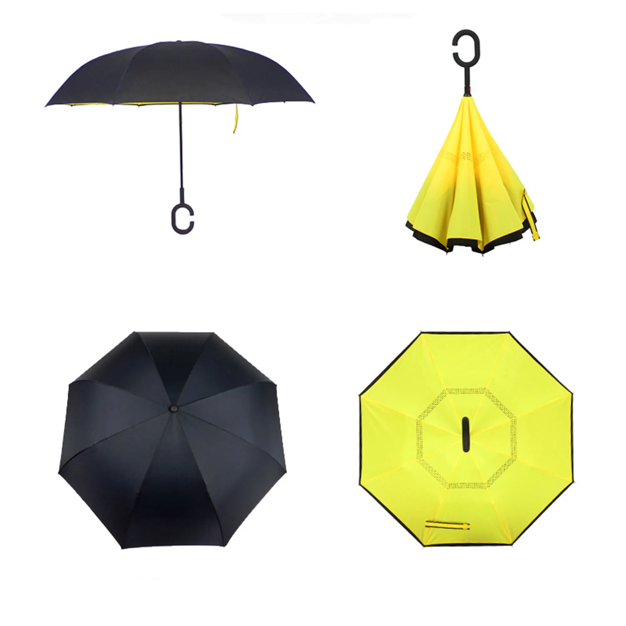 Inverted Umbrella with C-Shaped Handle 3