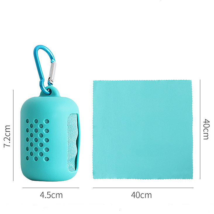 Silicone Case microfiber sports sweat instant cooling towel 4