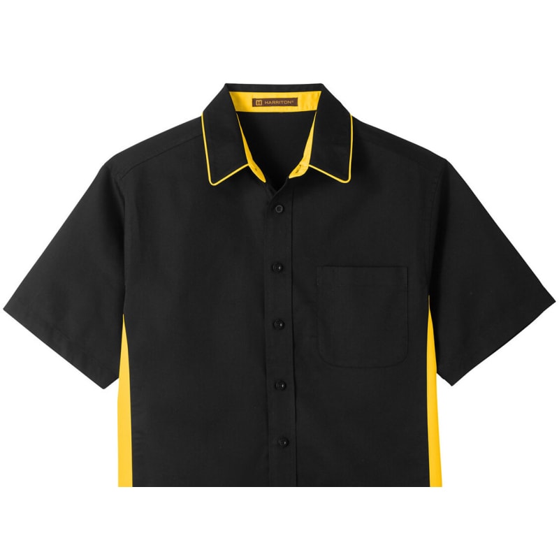 Harriton Men's Tall Flash IL Colorblock Short Sleeve Shirt 2
