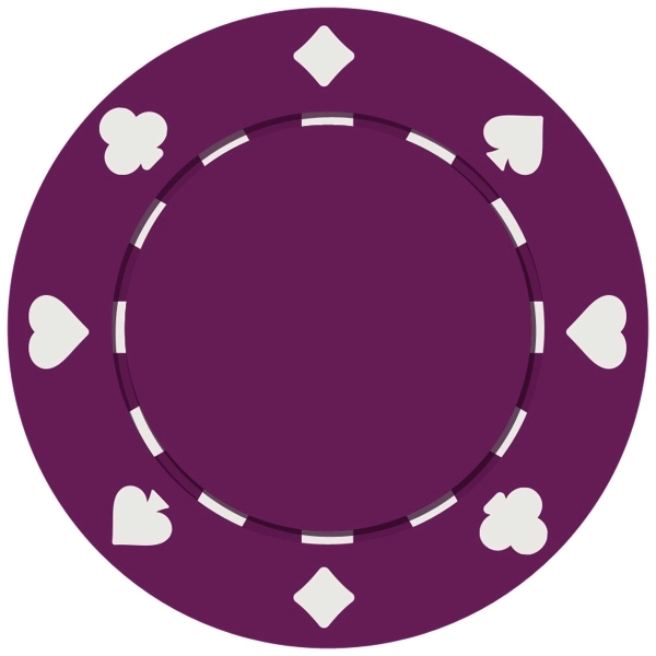 Suited Style Poker Chip with 2 Side Imprint (10 Colors) 7