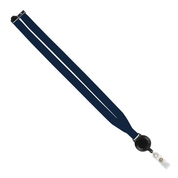 IMPORT 3/4" Polyester Lanyard with Retractable Badge Reel and IPH7 back of neck convenience release. 38