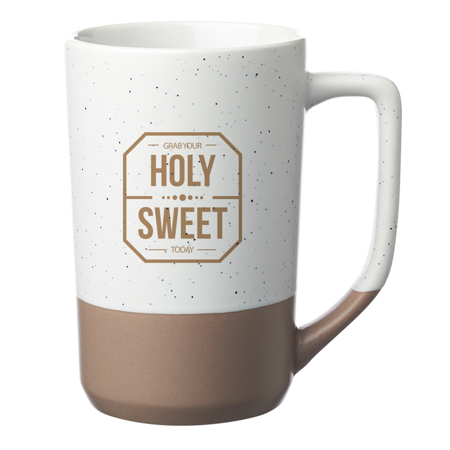 17 oz. Speckle Glazed Two-Tone Ceramic Mug 9