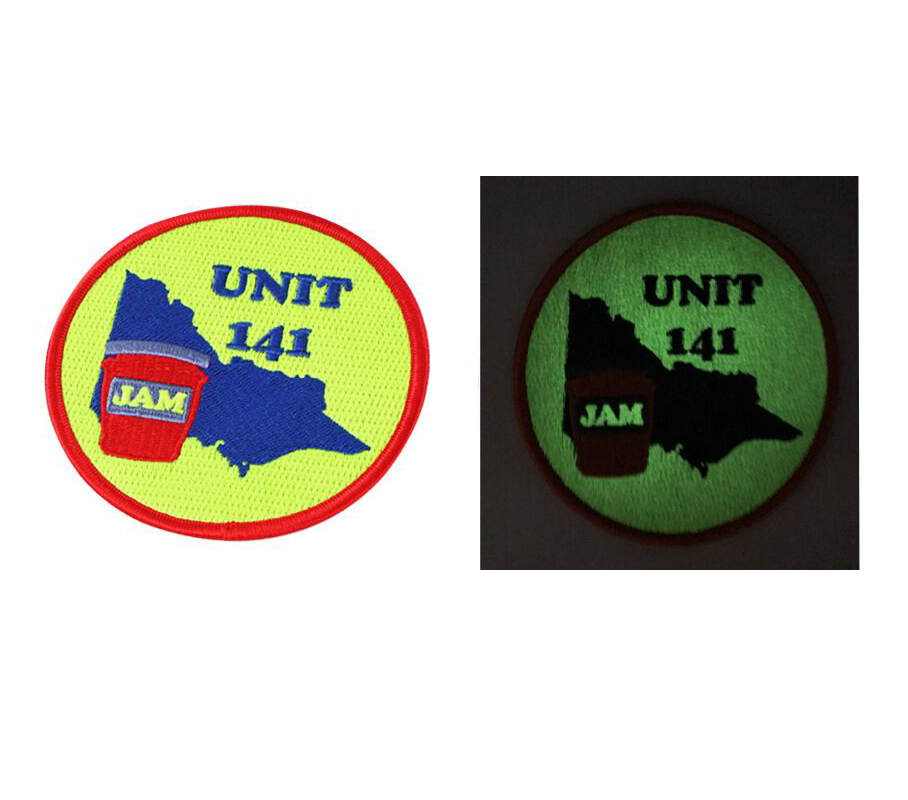 Glow In The Dark Iron-On Embroidery Patch 2