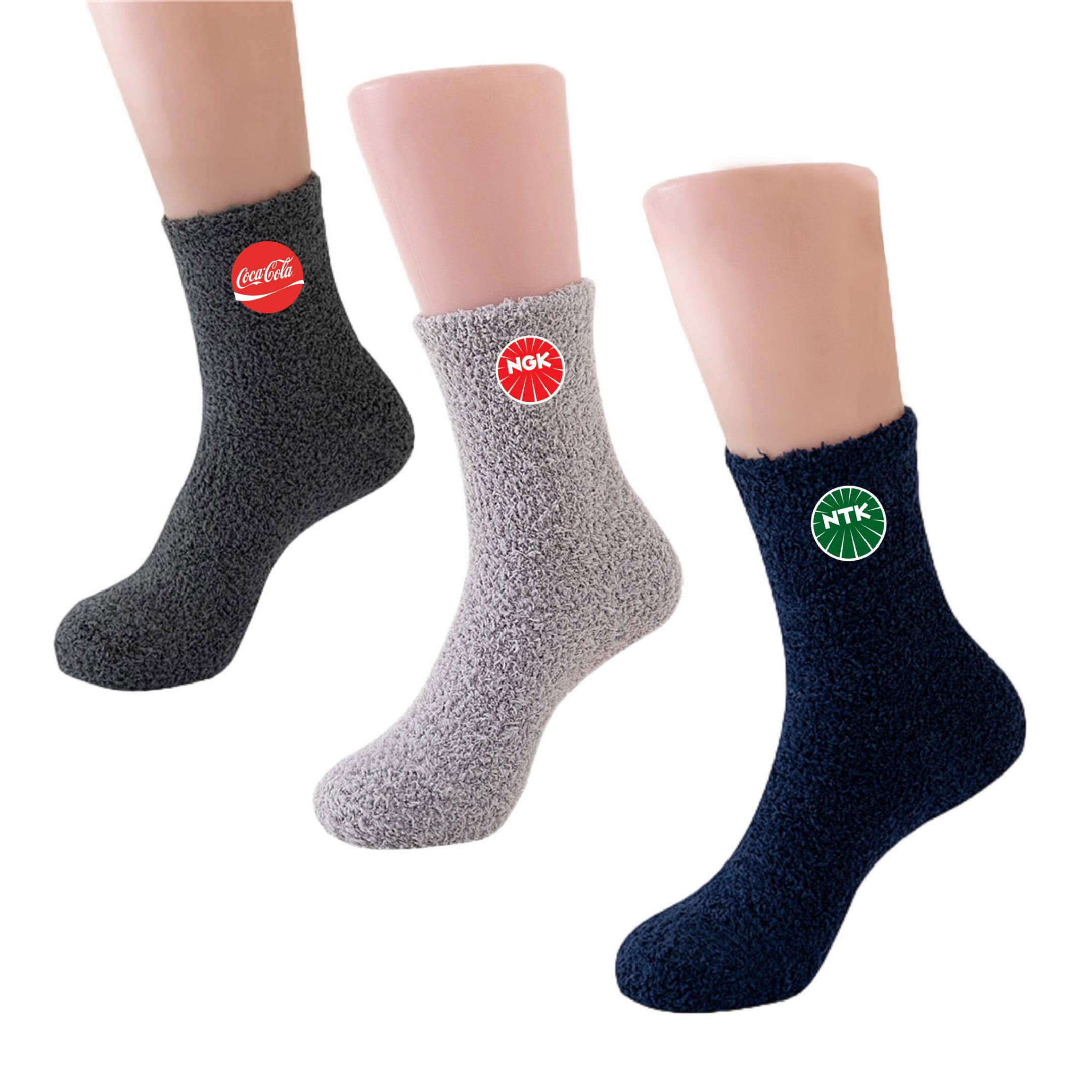 SOFT FUZZY SOCKS WITH FULL COLOR PATCH 8