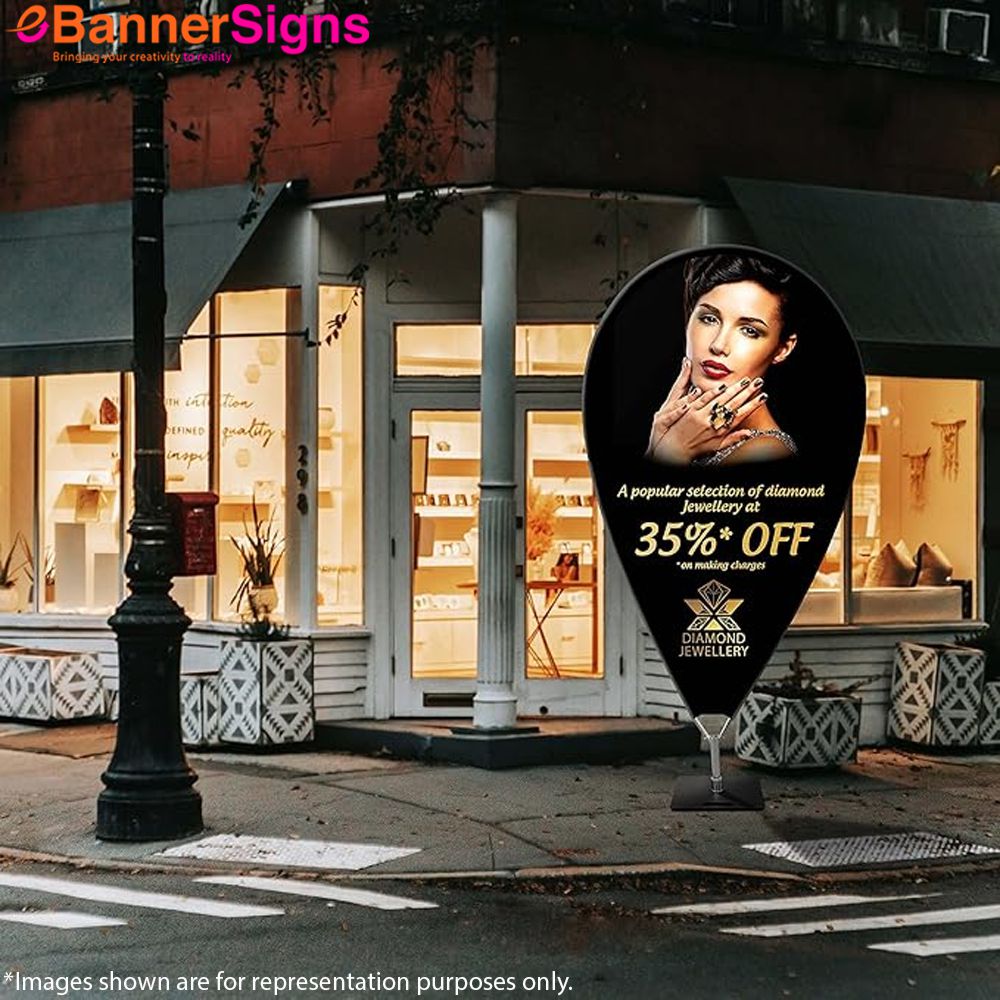 Pinpoint Flag with Cross Base