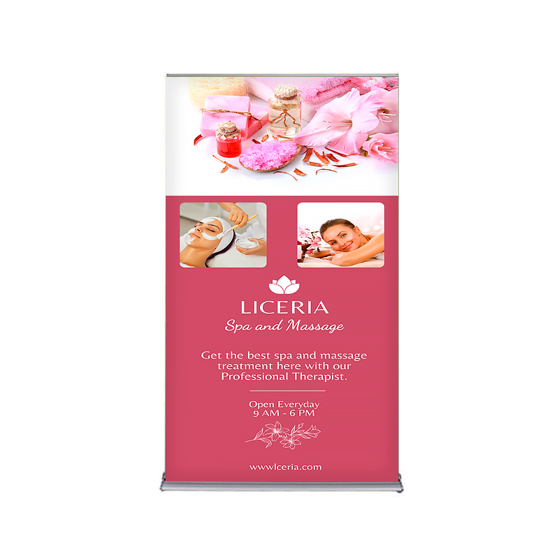 48"W x 80"H Monza™ Trak™ Retractable Banner Stand Kit, Fabric 1