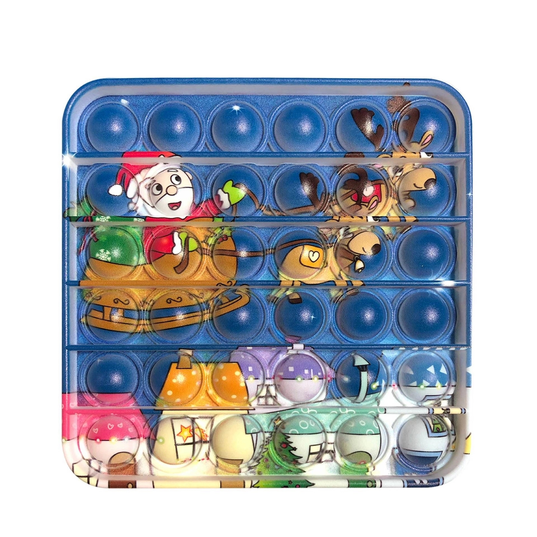 Square Full Color Print Push Pop Bubble Fidget Toy 22