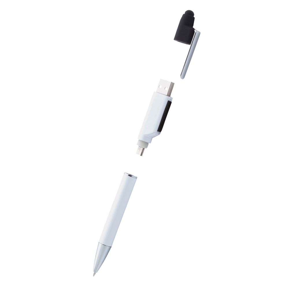Bolt 4-In-1 Ballpoint Pen w/USB Adapter 4