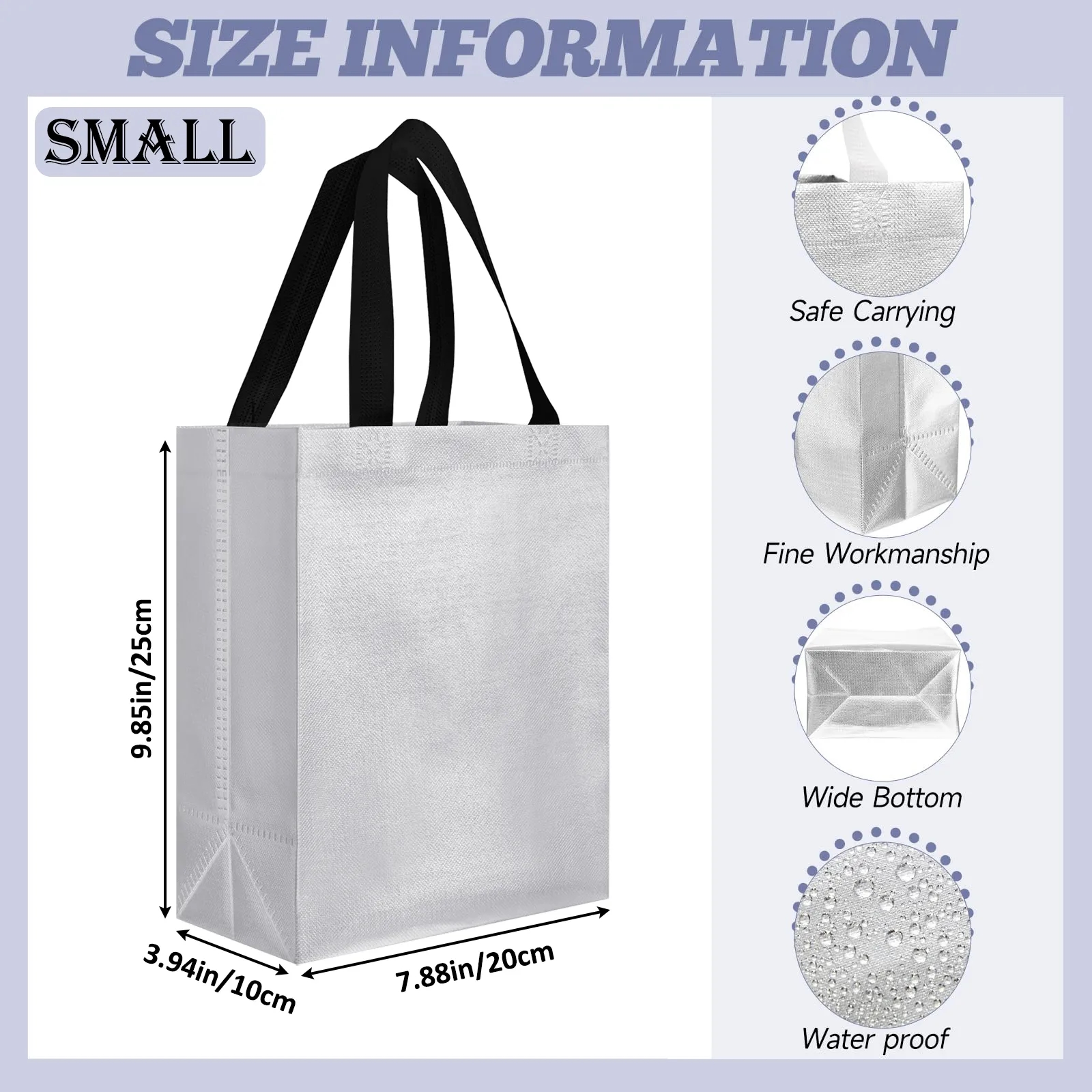 Multi Use Glossy Non Woven Reusable Tote Bags 5