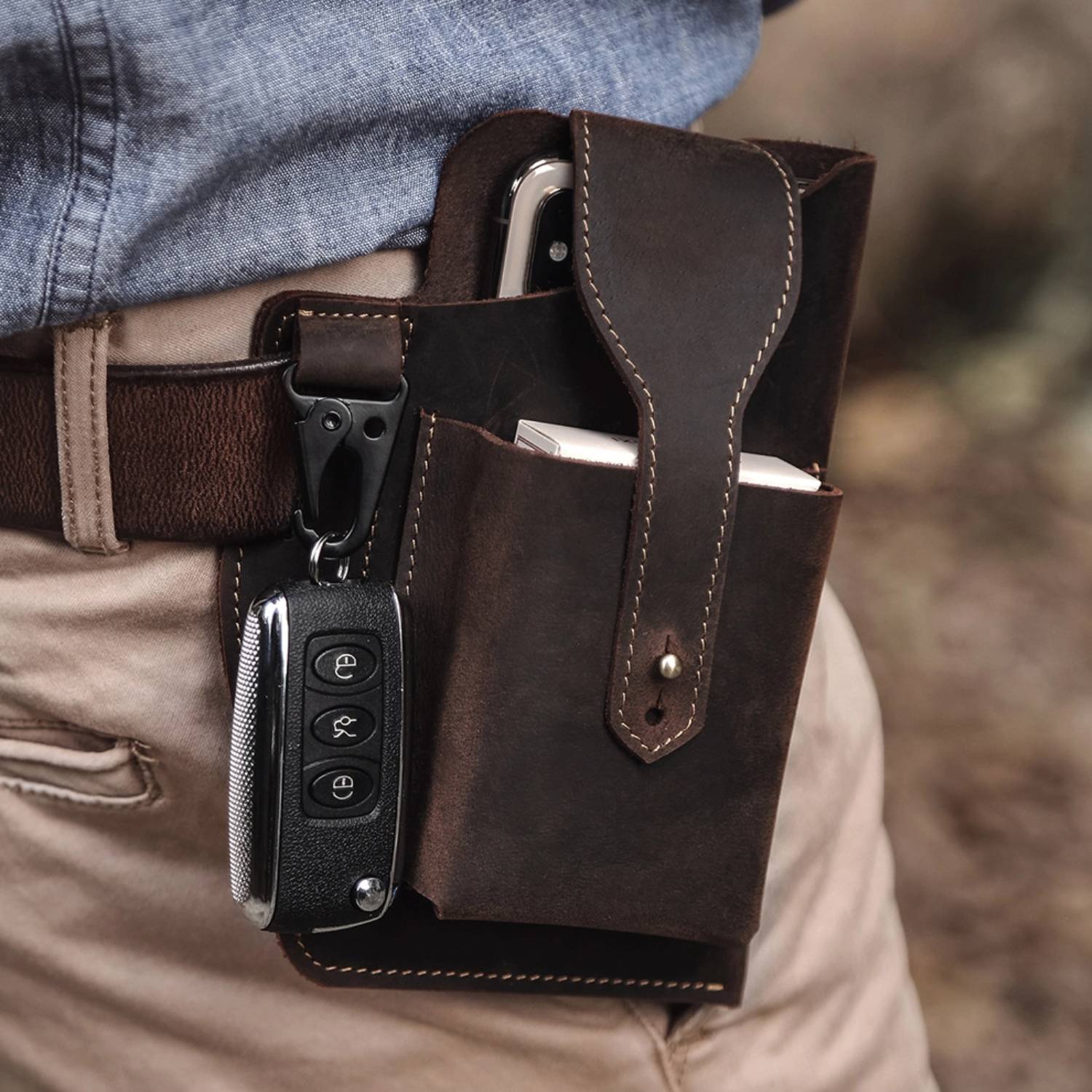 Men's retro multi-function phone Fanny pack 1