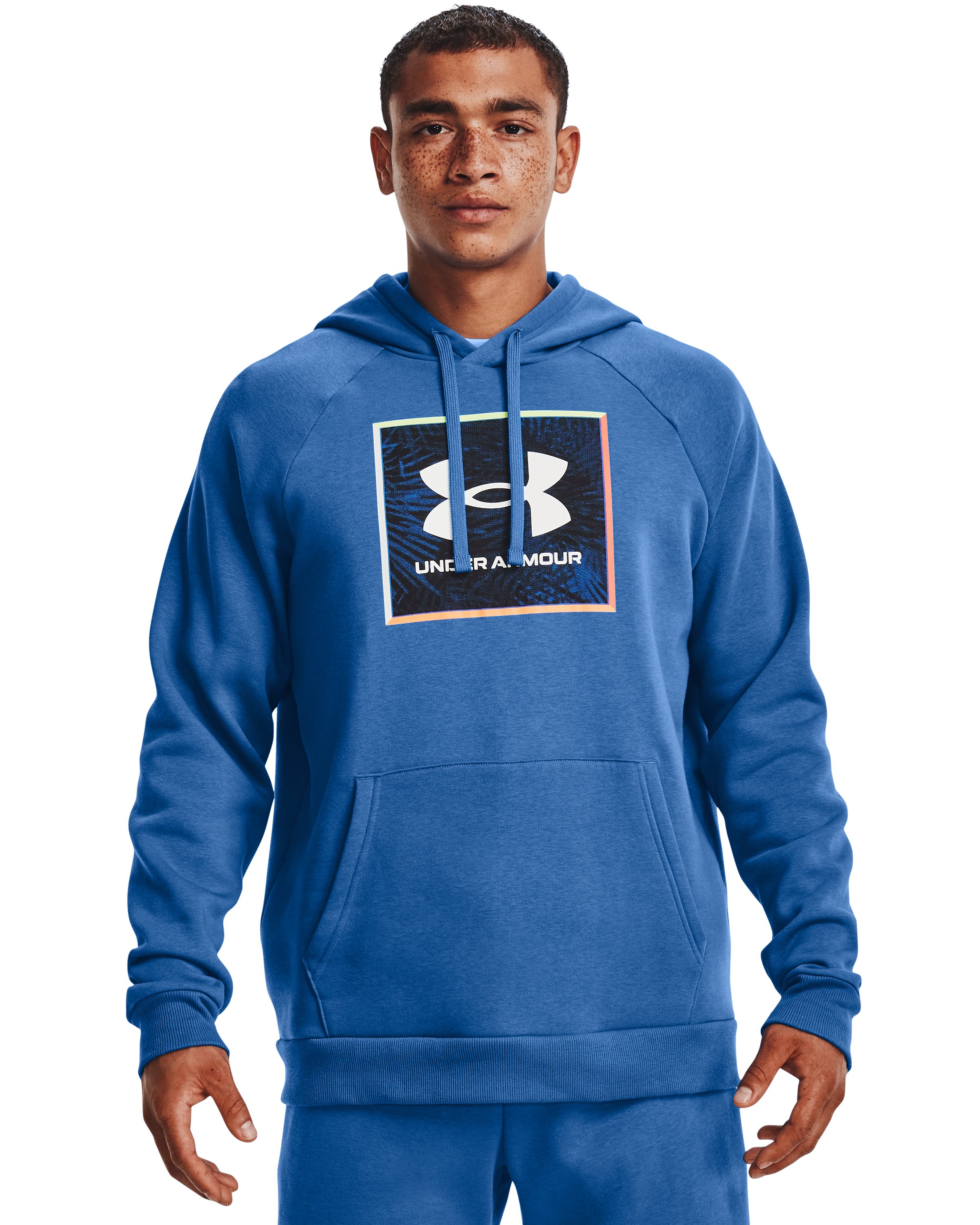 UA Rival Fleece Graphic Men's Hoodie, custom hoodie or sweatshirt with logo imprint 3