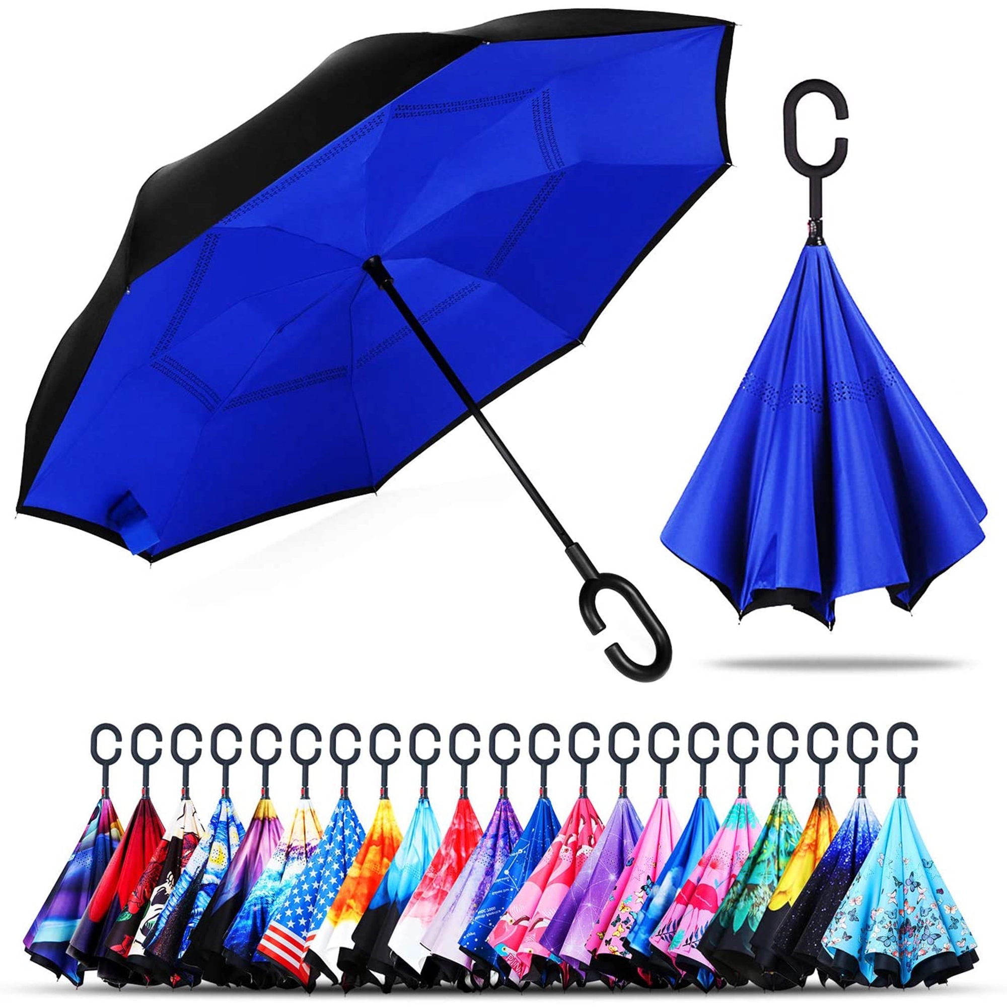 Inverted Umbrella With C-shaped Handle MOQ 50PCS 3