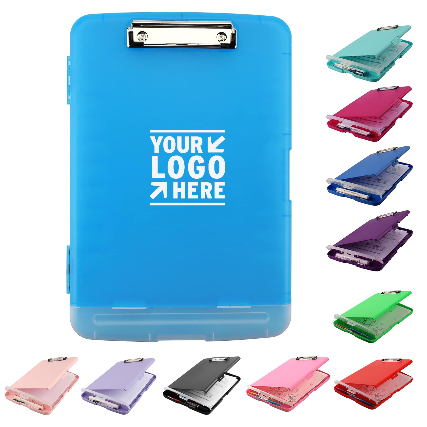 Plastic Foldable Storage Waterproof Clipboard With Low Profile Clip 2