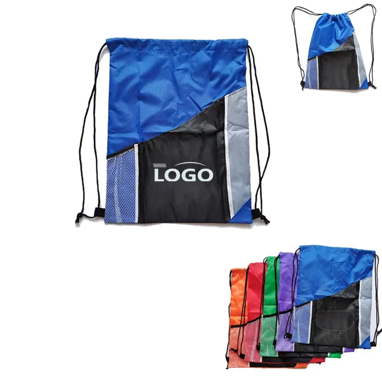 Drawstring Sports Bag With Pockets 1