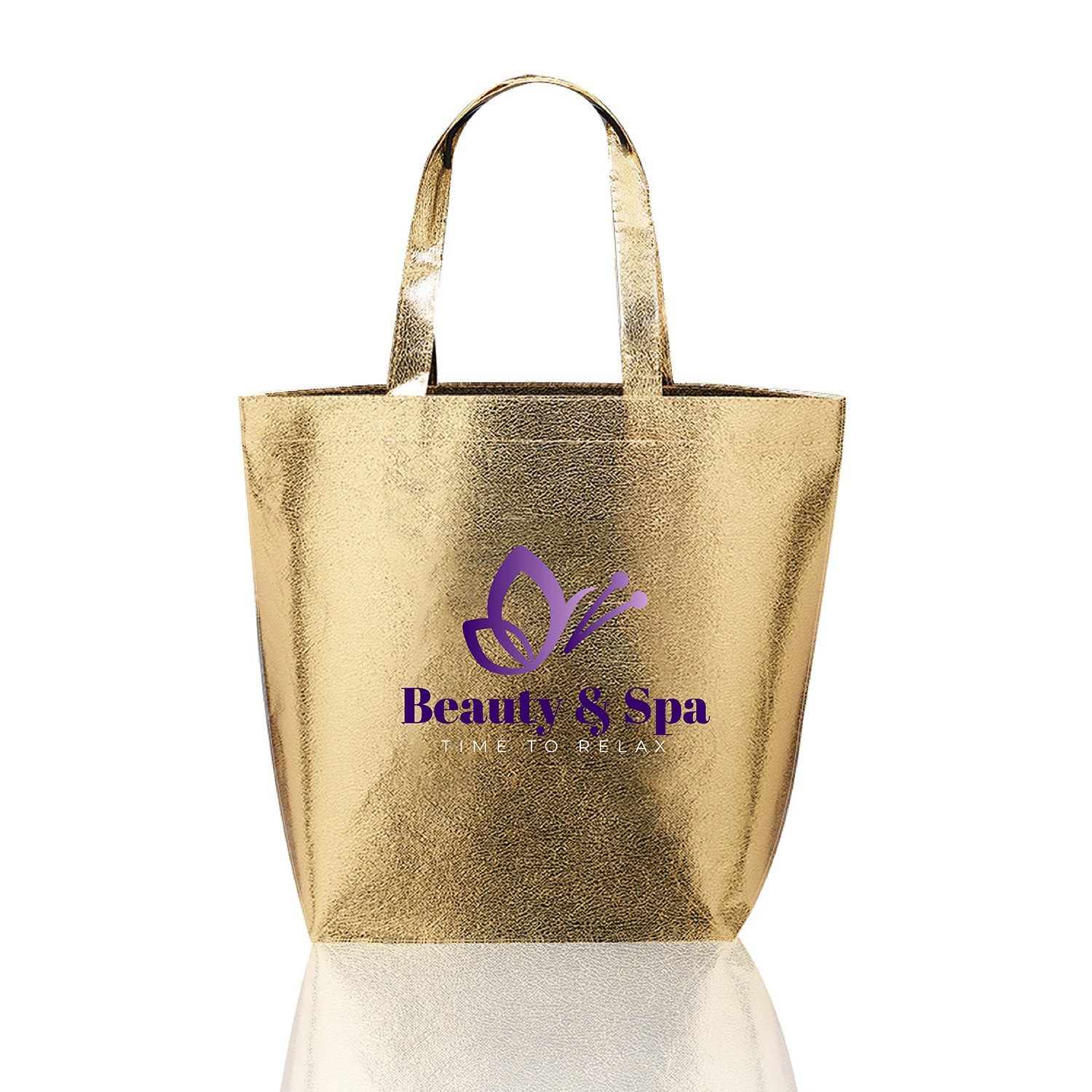 Opulent Non-Woven Metallic Tote Bag (1 Color Imprint) 3