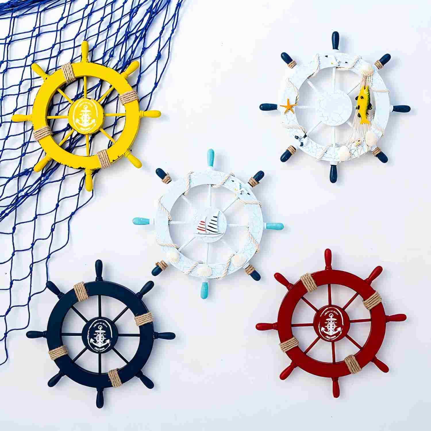 Wooden Nautical Ship Wheel Wall Decoration 17