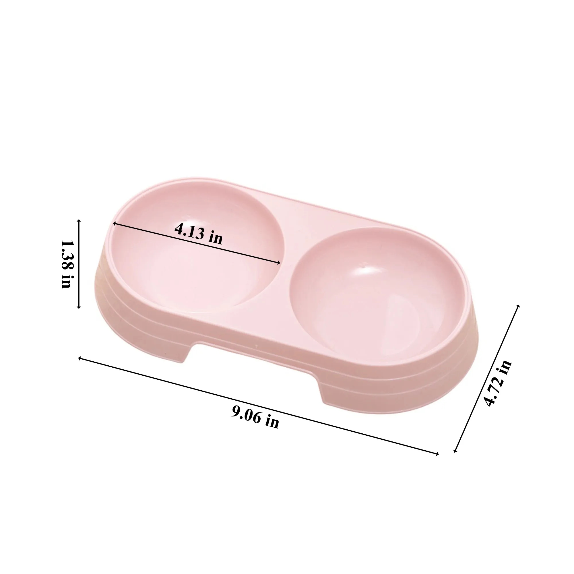 Pet Food Plastic Double Bowl 2