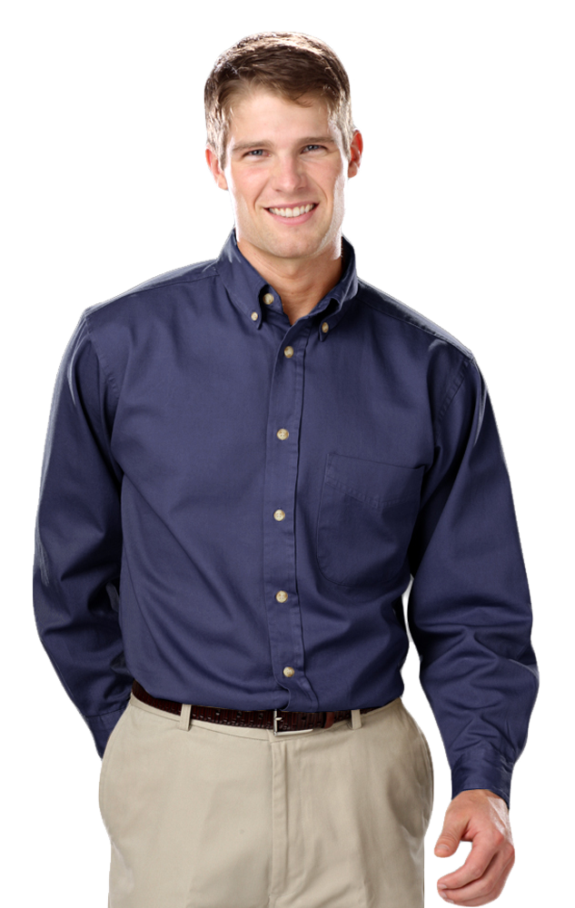 Men's L/S 100% cotton twill Shirt 25