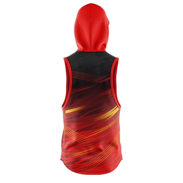 Unisex & Kids' Sublimation Sleeveless Hooded T-Shirt - 160G 5