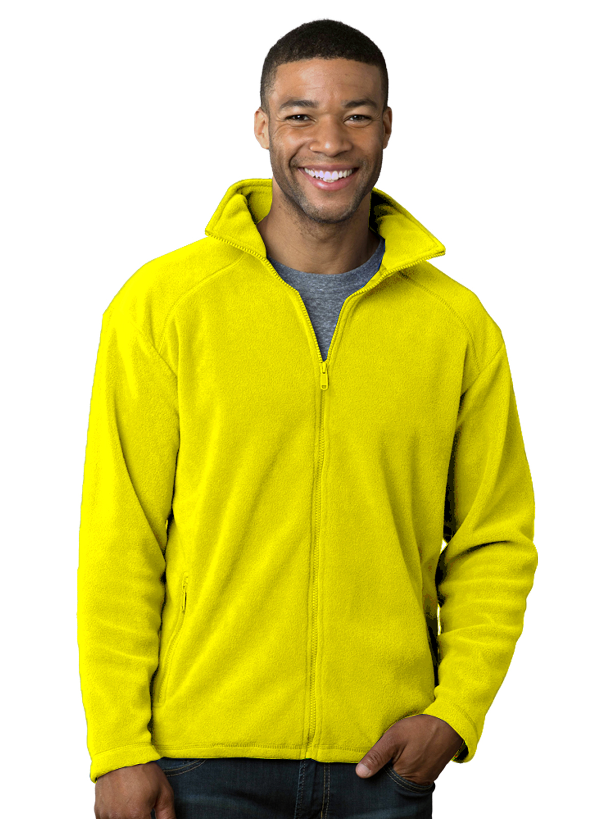 Blue Generation - Men's 2-Pocket Micro Fleece Full Zip Jacket 1