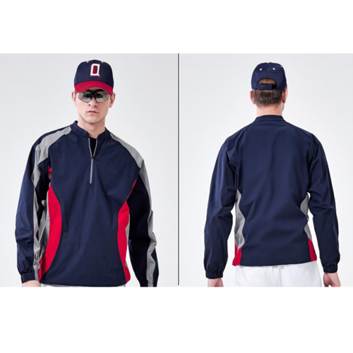 Premium Long Sleeve Quarter Zip Woven Satin Baseball 3