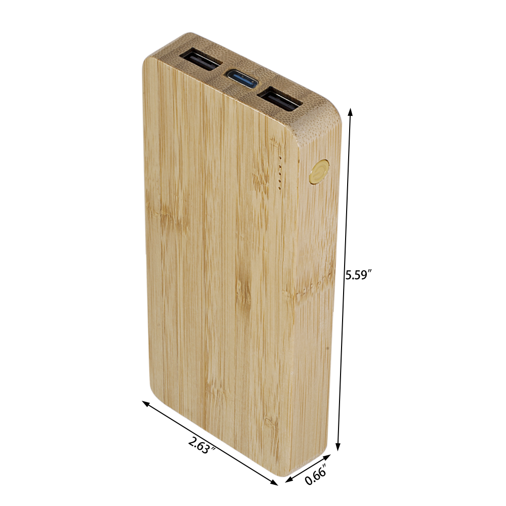 Hayes Street Bamboo Wireless Power Bank 10000