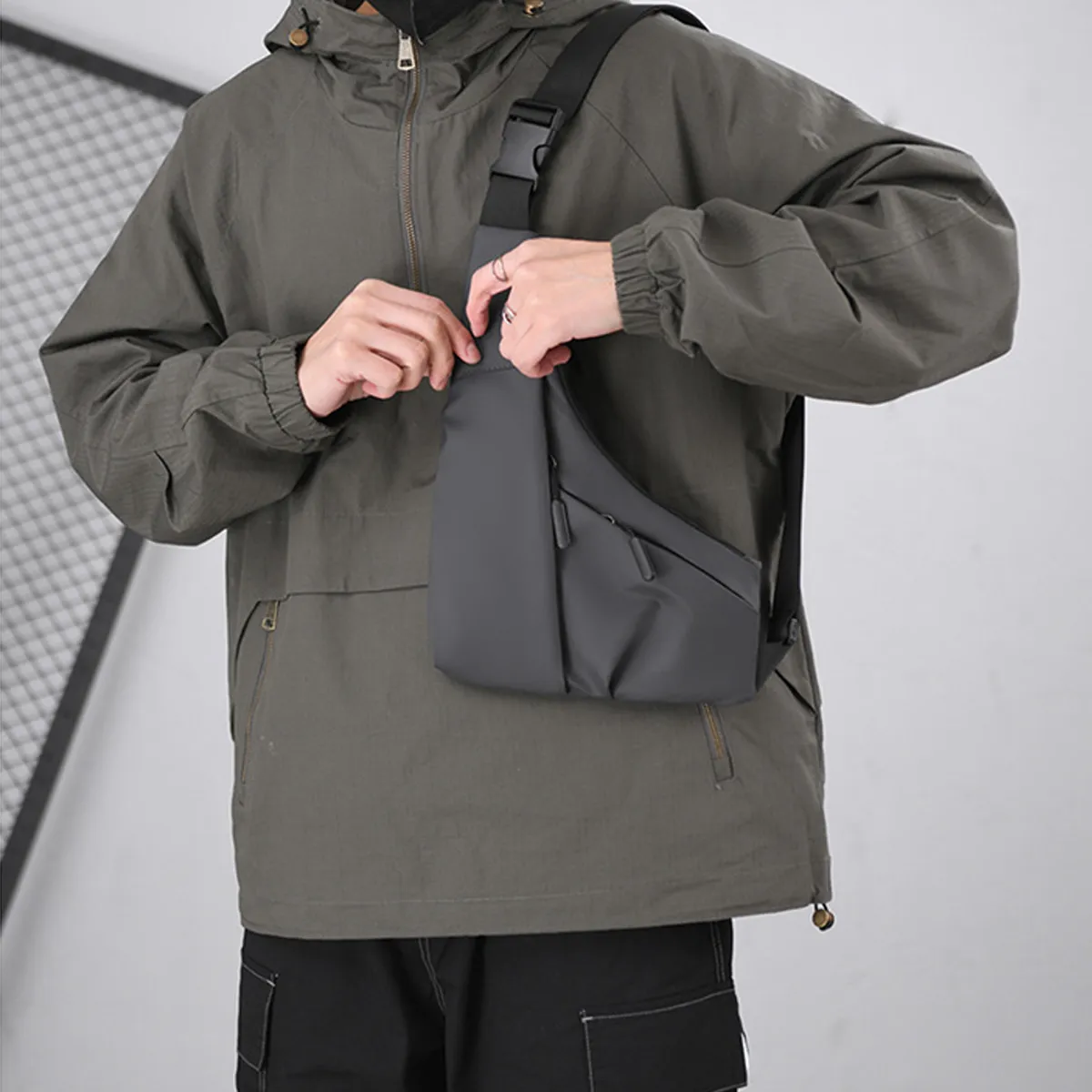 Lightweight Sling Crossbody Chest Bag Men Shoulder Backpack 2
