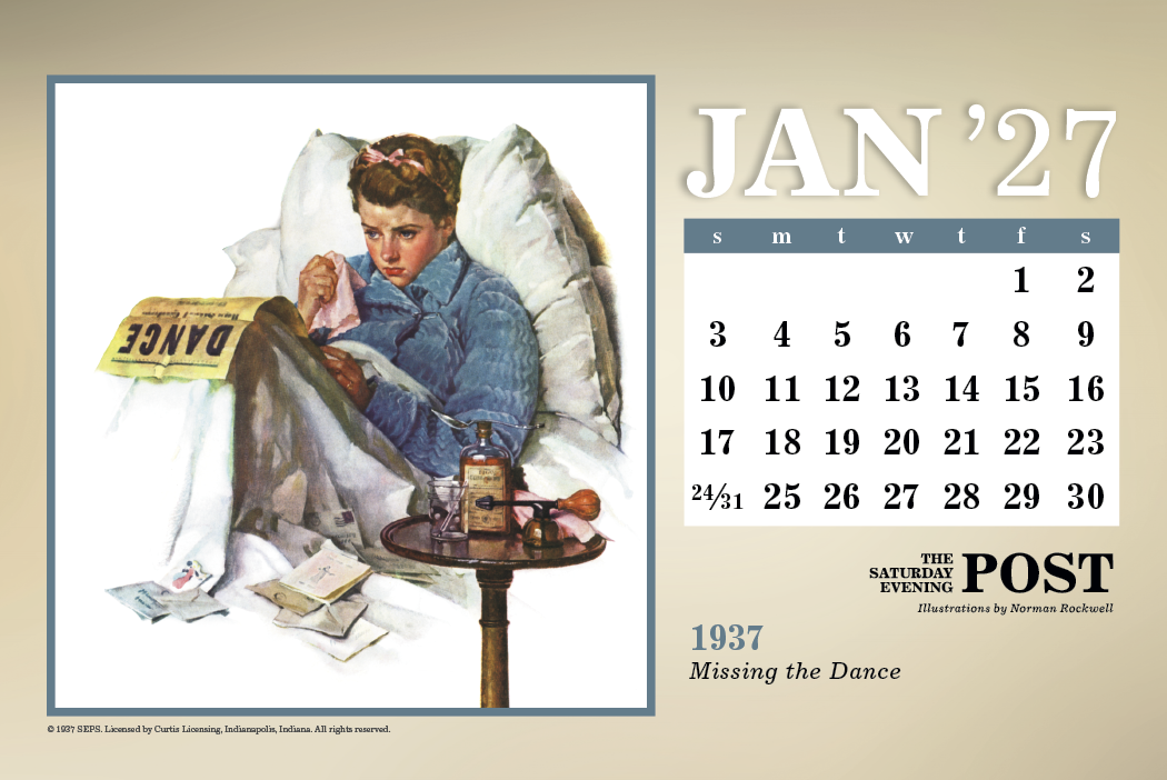 Triumph® Calendars The Saturday Evening Post Large Desk Calendar 52