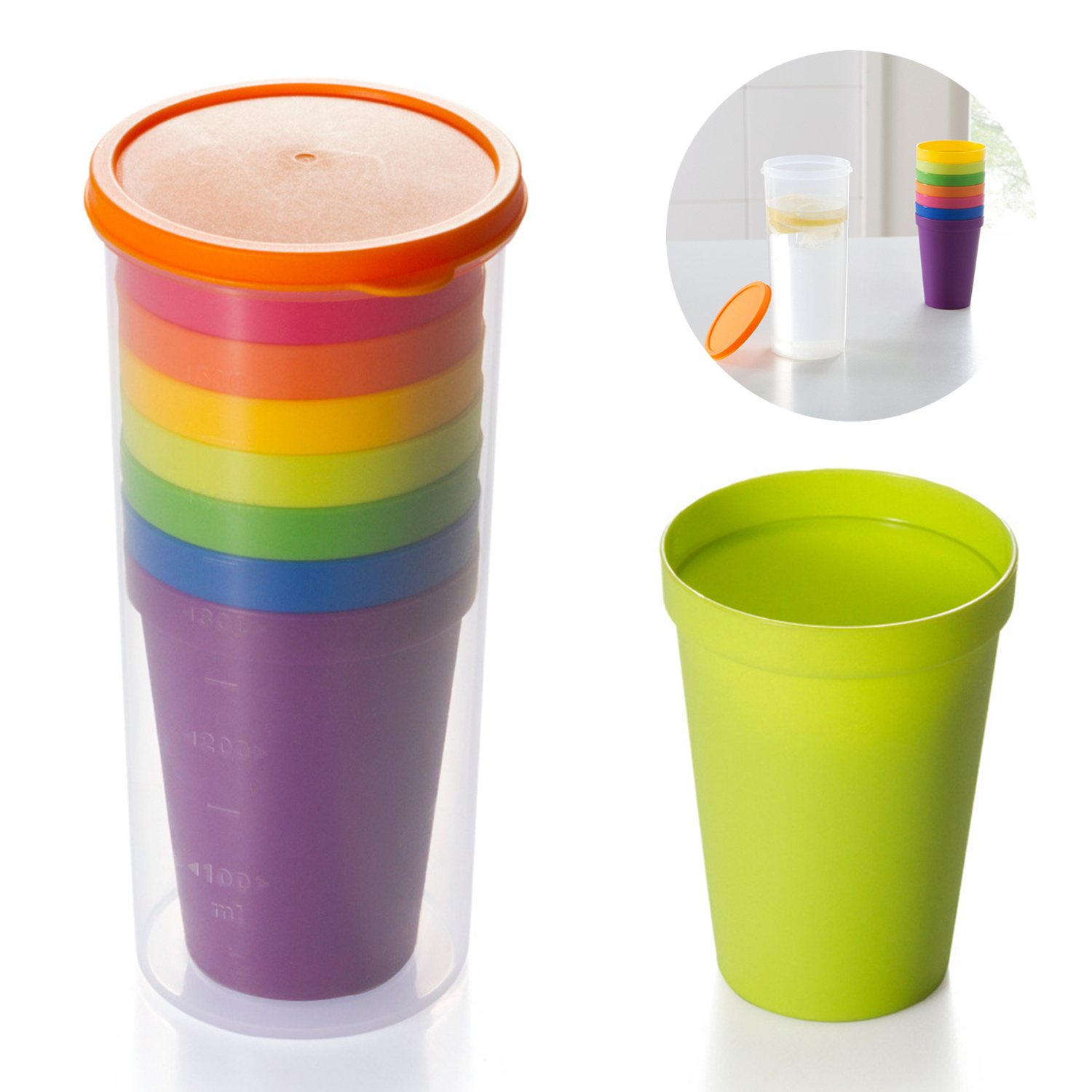 Unbreakable Plastic Stackable Juice Tumblers 2