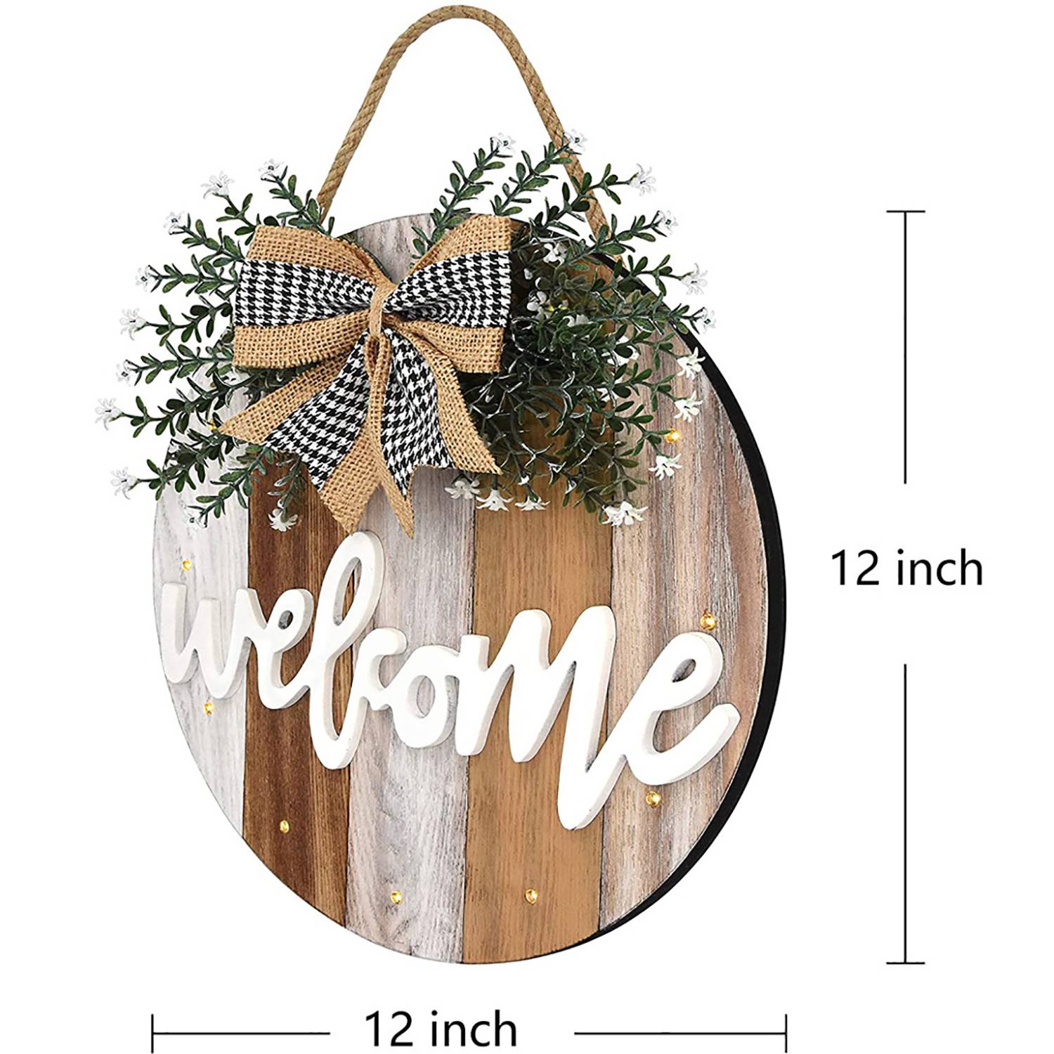 Wooden Welcome LED Door Sign 7