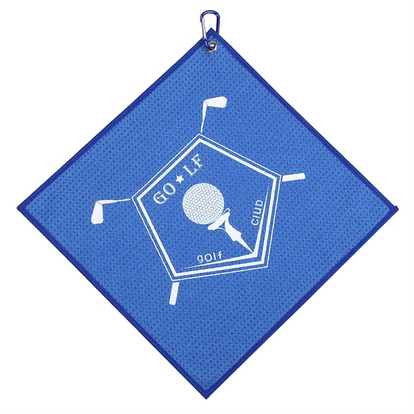 Full Color Microfiber Waffle Golf Towel 2