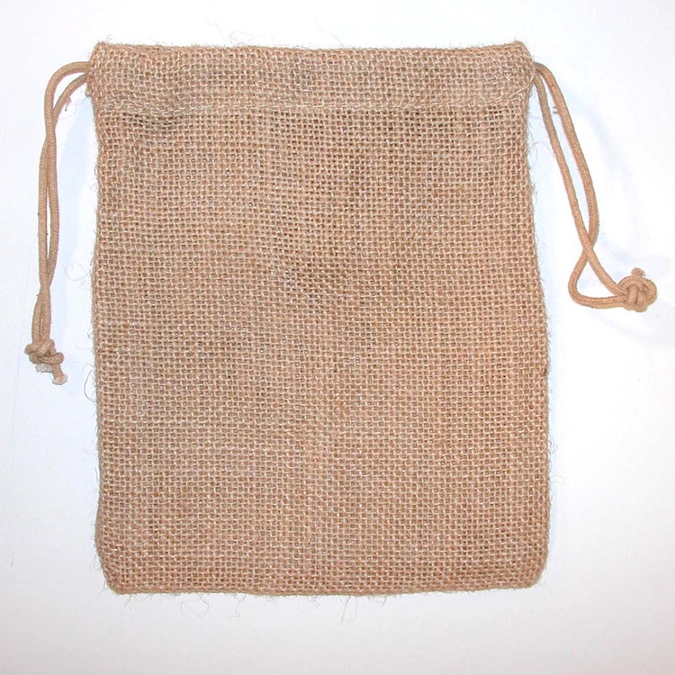 Colored Jute/ Burlap Drawstring Bag 5x6", custom drawstring bag with logo imprint 4