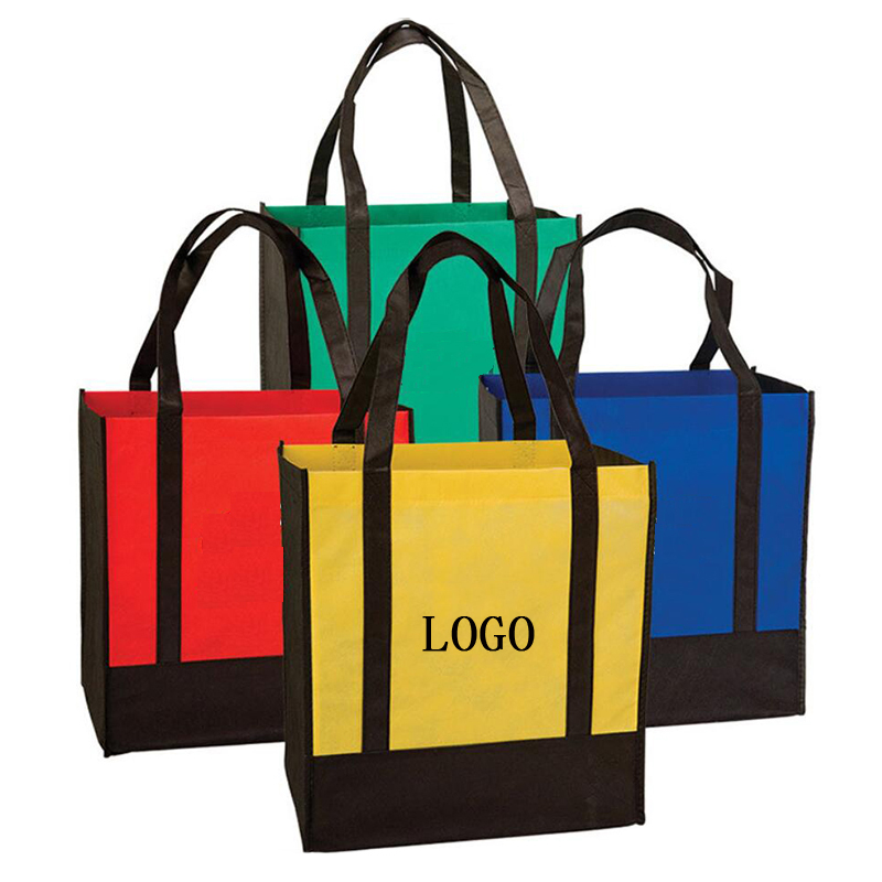 Non-Woven Two-Tone Shopper Tote Bag