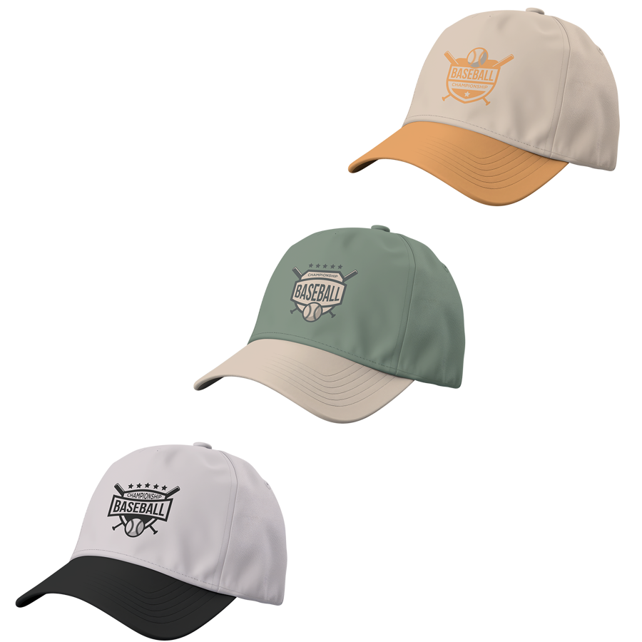 Premium Stock 2-Tone Cotton Canvas 6-Panel Unstructured Cap 6