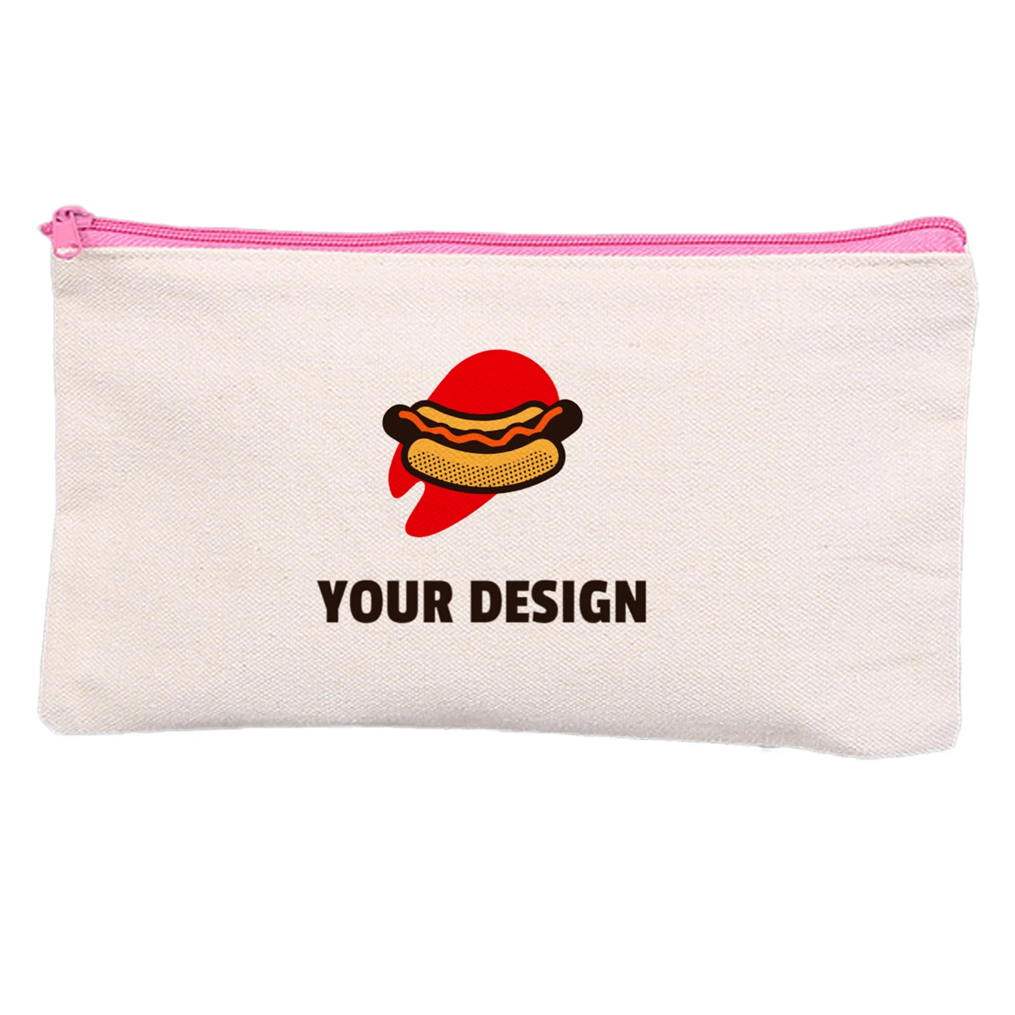 Cotton Canvas Zipper Pouch Full Color Print, custom tote bag with logo imprint 2