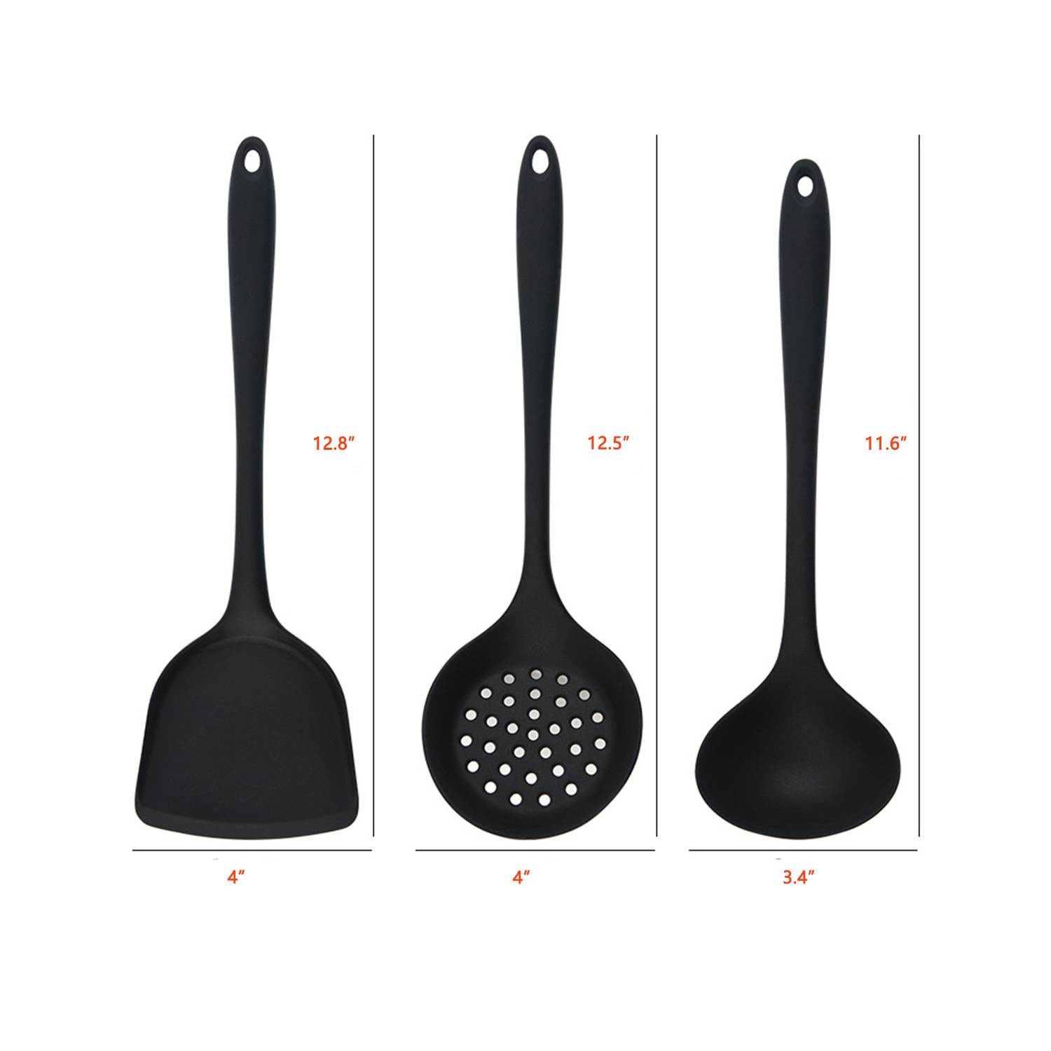 6-Piece Silicone Kitchen Utensil Set with Holder 2