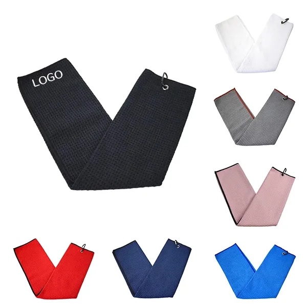 Microfiber Waffle-Weave Golf Towel 5