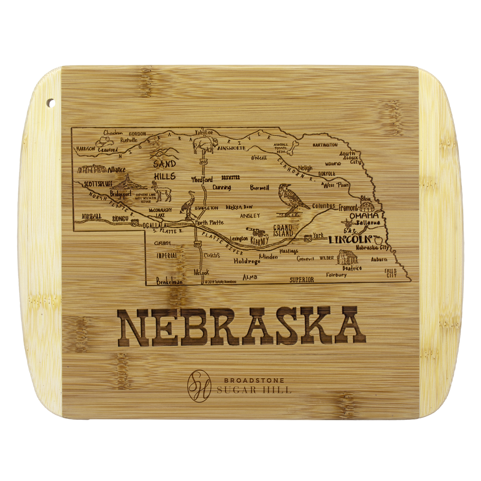 A Slice of Life Nebraska Serving & Cutting Board