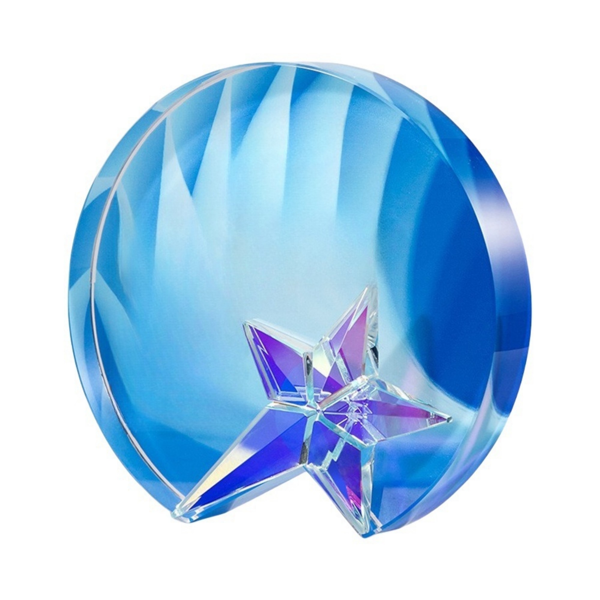Round Colorful Crystal Trophy 7