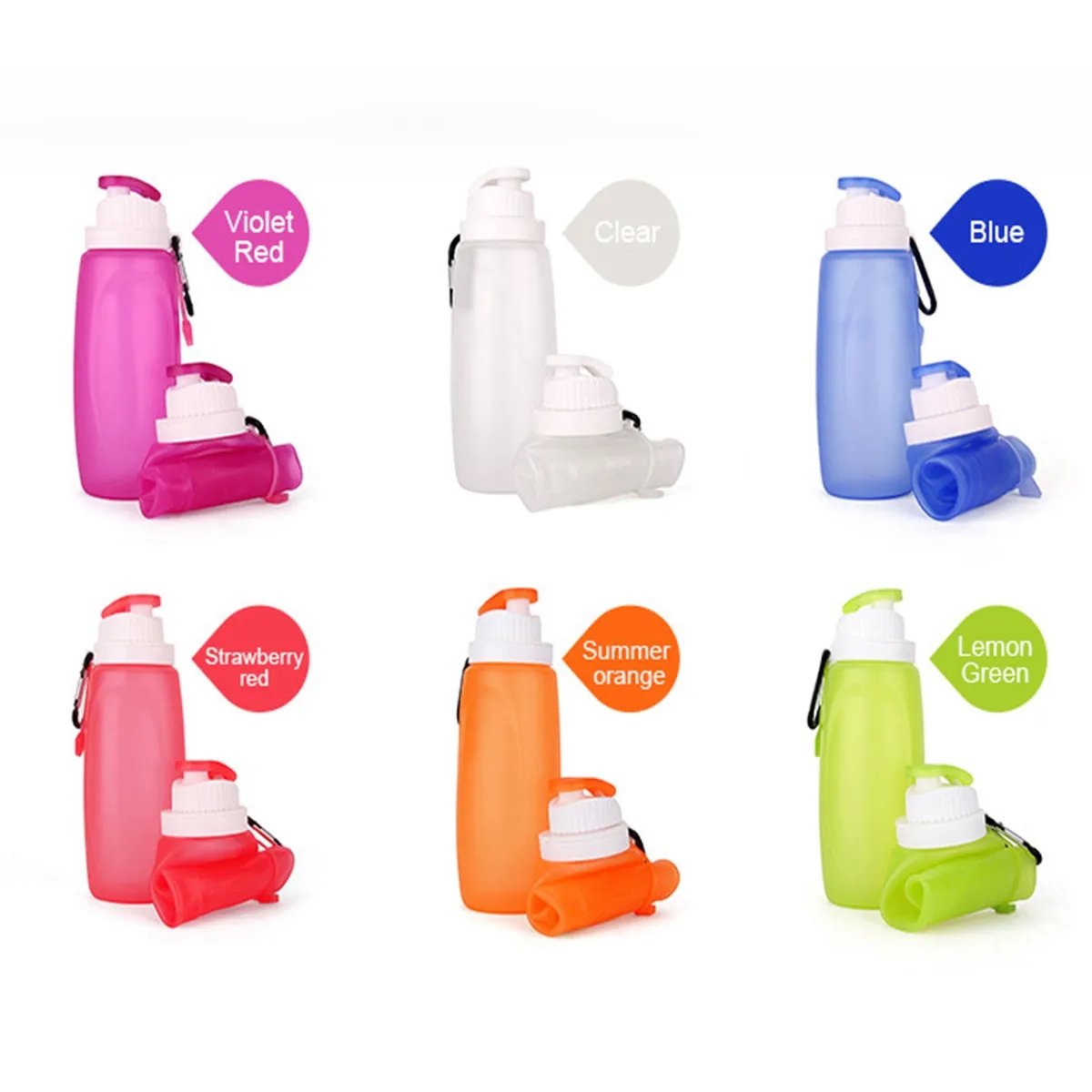 Collapsible Silicone Leakproof Portable Water Bottle 6
