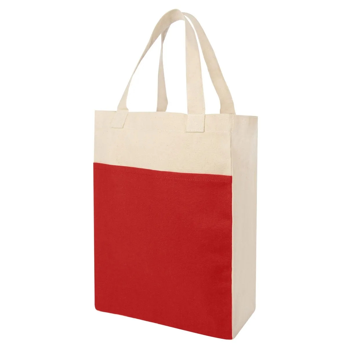Canvas Shopper Tote Bag With Front Pocket, custom tote bag with logo imprint 3