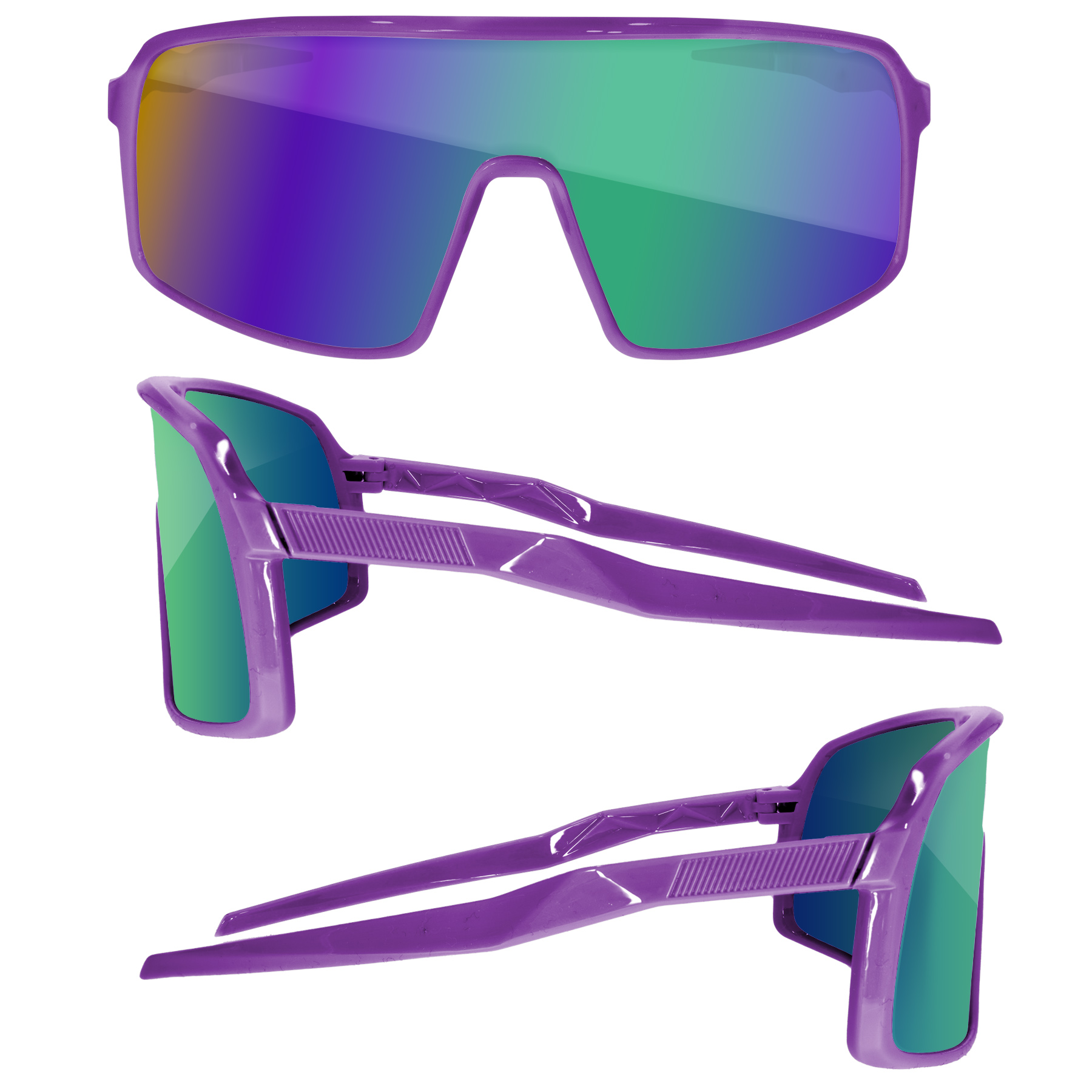 Sport Viper Mirror Sunglasses w/ 1 Color Lens Imprint 2