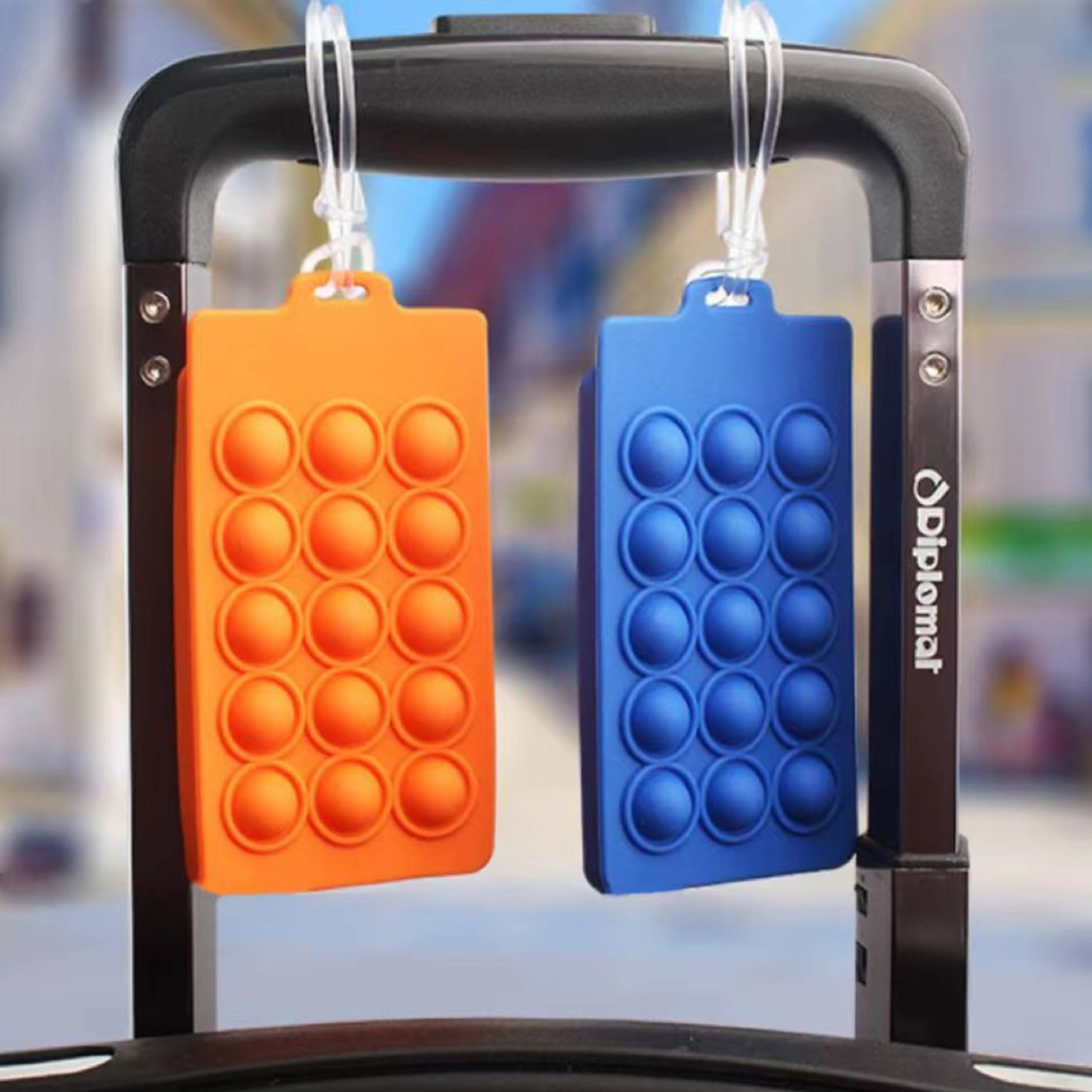 Silicone Push Bubbles Fidget Luggage Tag 3