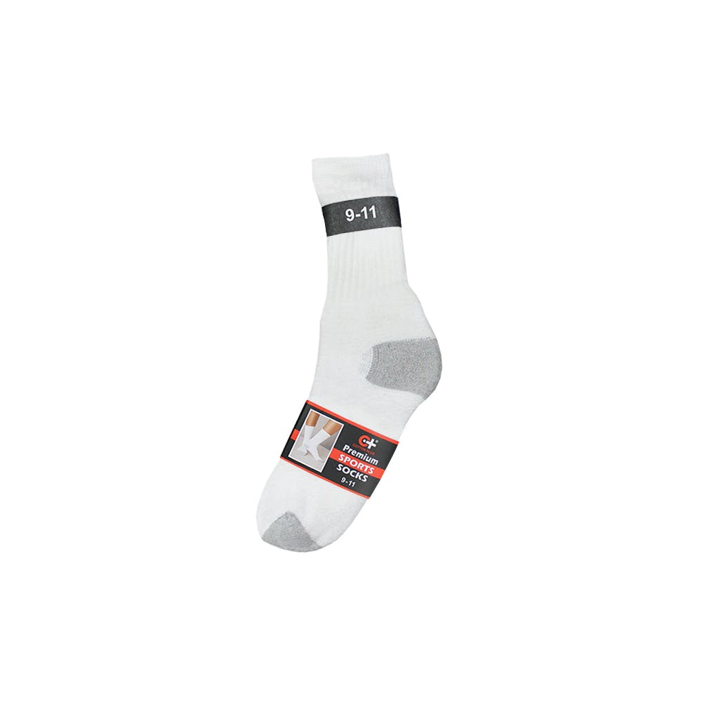 Women's Sports Socks - White Gray Size 10-13 1