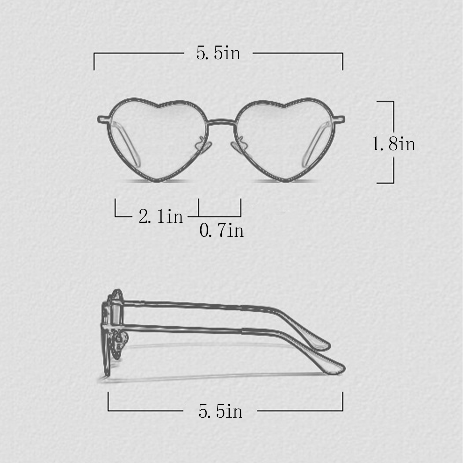 Heart Shape Metal Frame Polarized Sunglasses 4