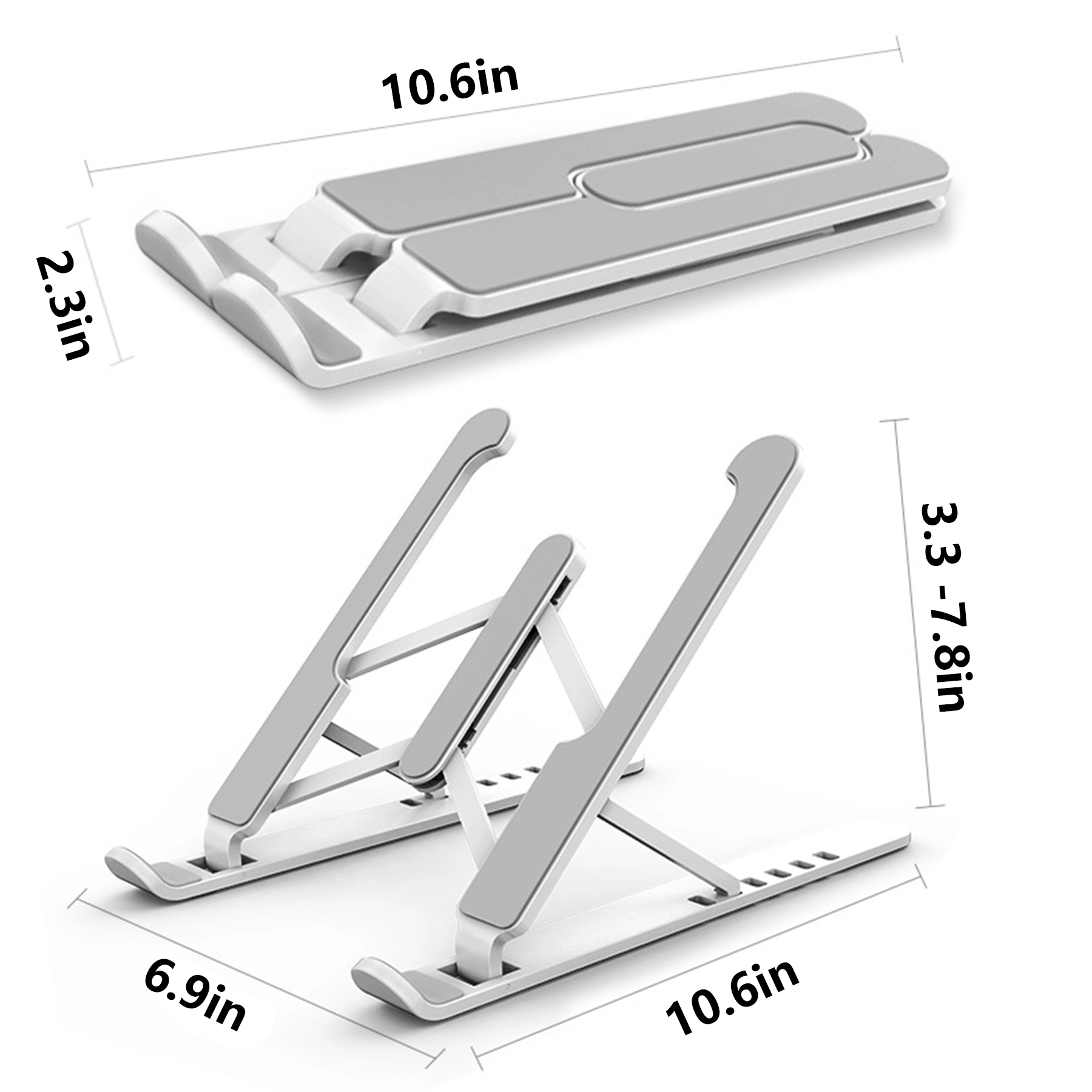 Adjustable Height & Width Laptop Stand 2