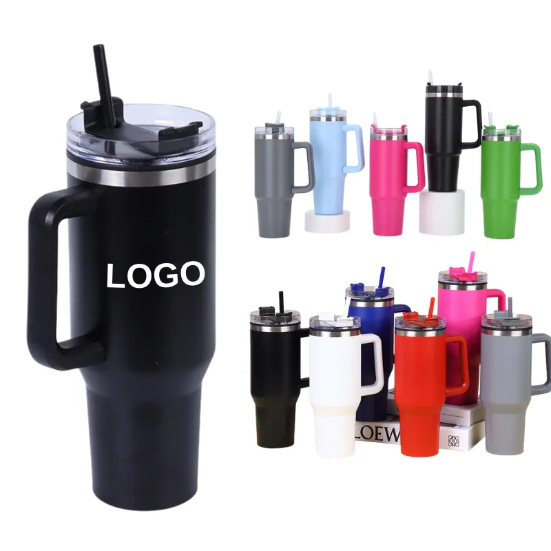40oz Stainless Steel Insulated Tumbler with Straw 4